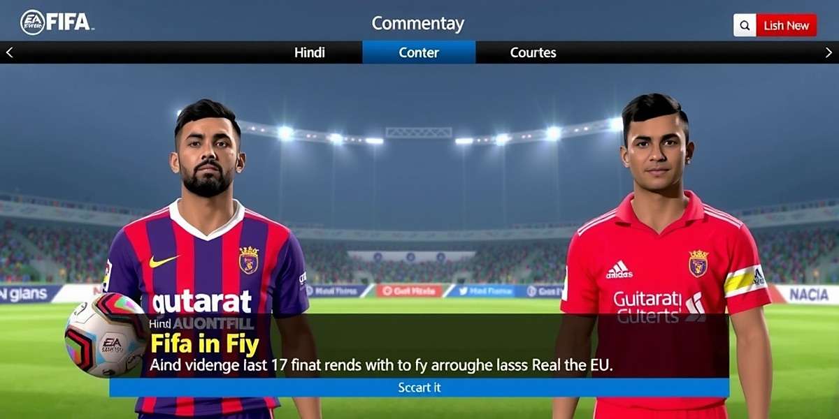 Gujarat Giants FIFA - Hindi Language Support Gujarat Giants FIFA screenshot showing Hindi commentary and interface